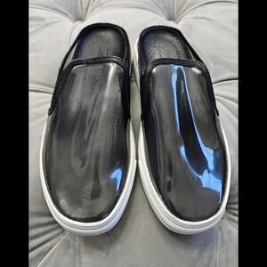 ZCD Montreal Italy Black Clear Slides SlipOn Womens Athletic Shoes Flats 38 8